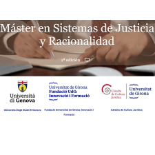 MATRICULA ABIERTA HASTA EL 20/8 Máster en Sistemas de Justicia y Racionalidad, 2a edición.
